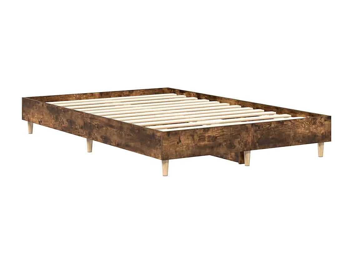 Cadre de lit sans matelas chêne fumé 120x200 cm bois ingénierie