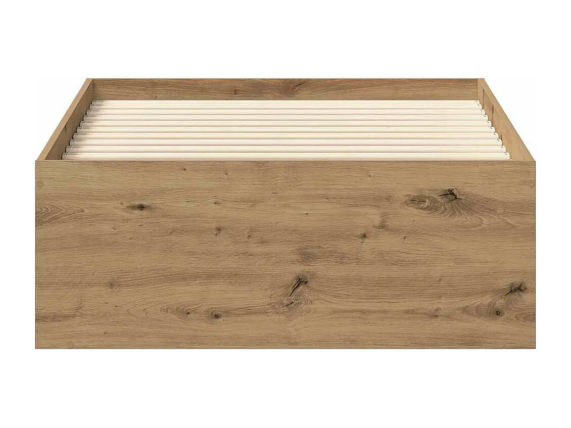 Cadre de lit sans matelas chêne artisanal 90x190 cm