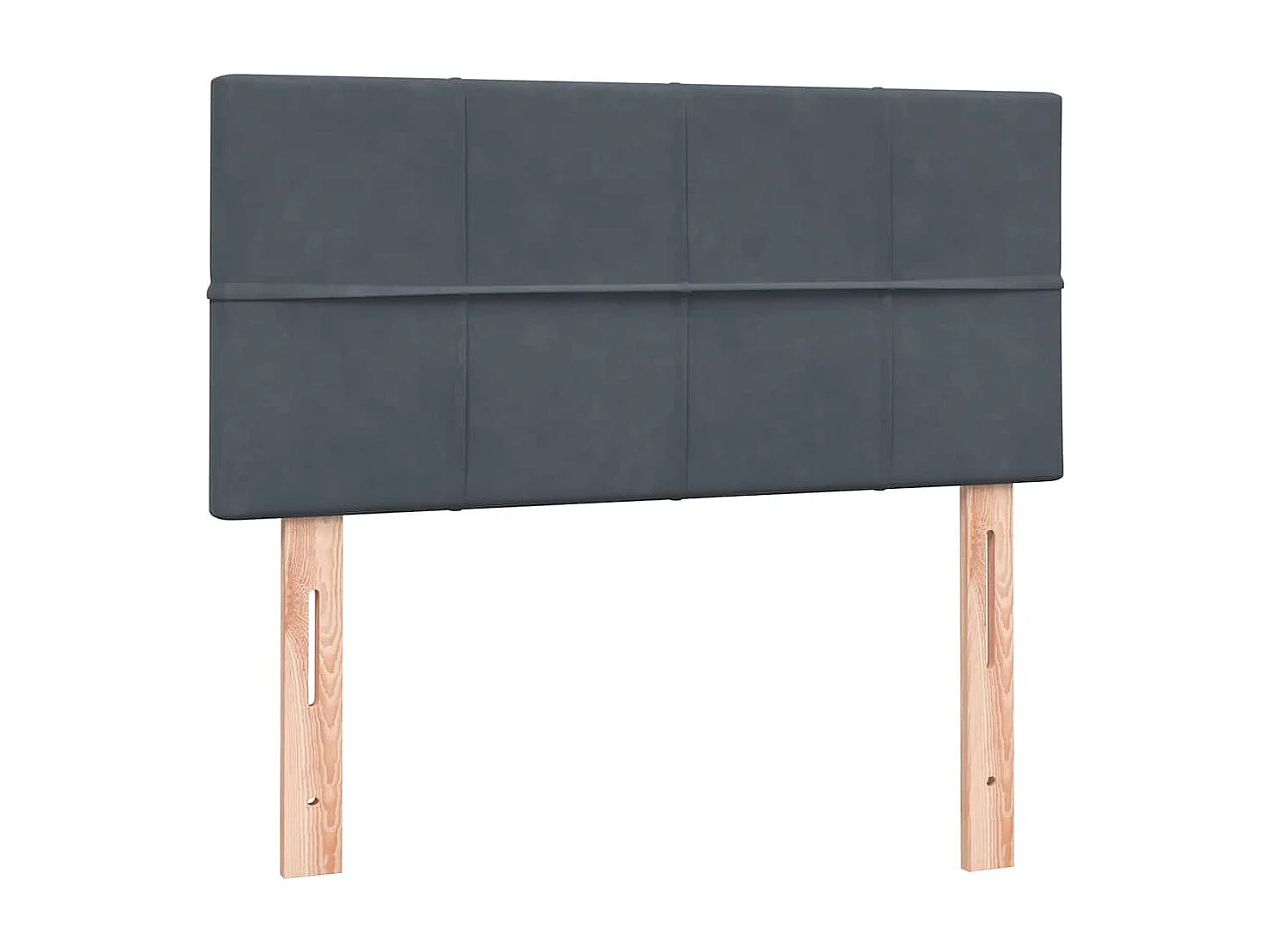 Cama com molas/colchão 90x220 cm veludo cinzento-escuro