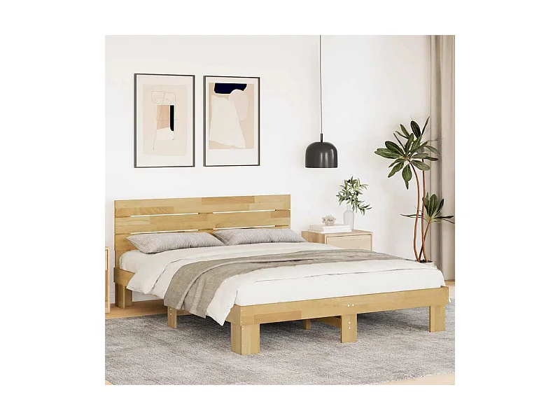 Cadre de lit avec tête de lit sans matelas 160 x 200 cm