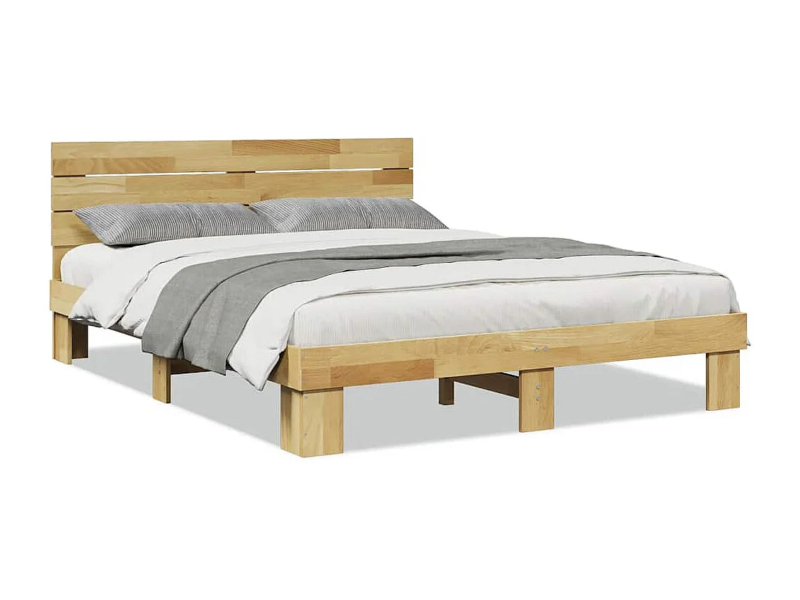 Cadre de lit avec tête de lit sans matelas 160 x 200 cm