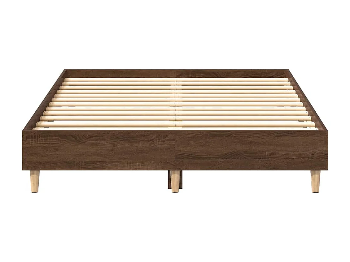 Estructura de cama sin colchón madera marrón roble 120x200 cm