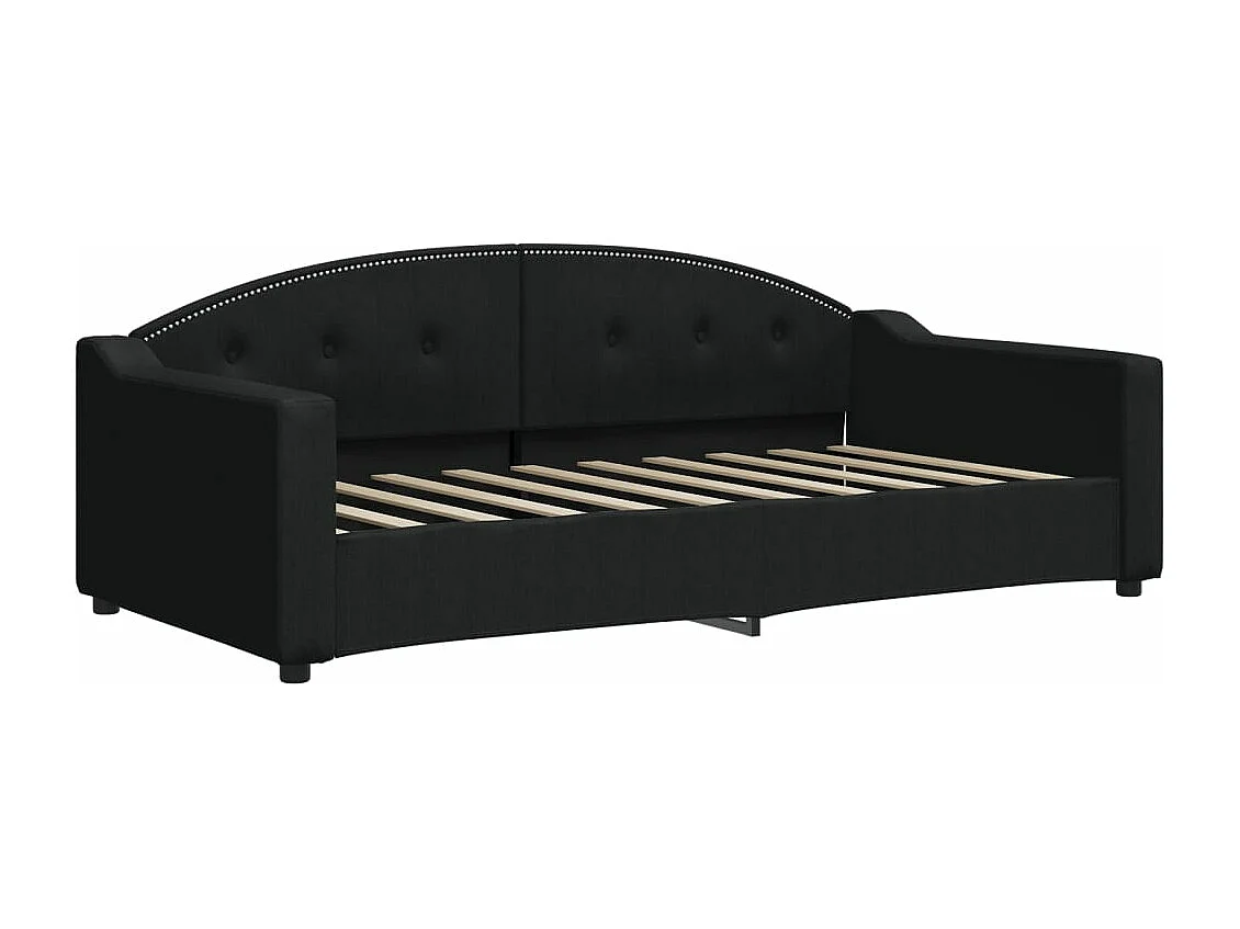 Sofá-cama 90x190 cm tecido preto