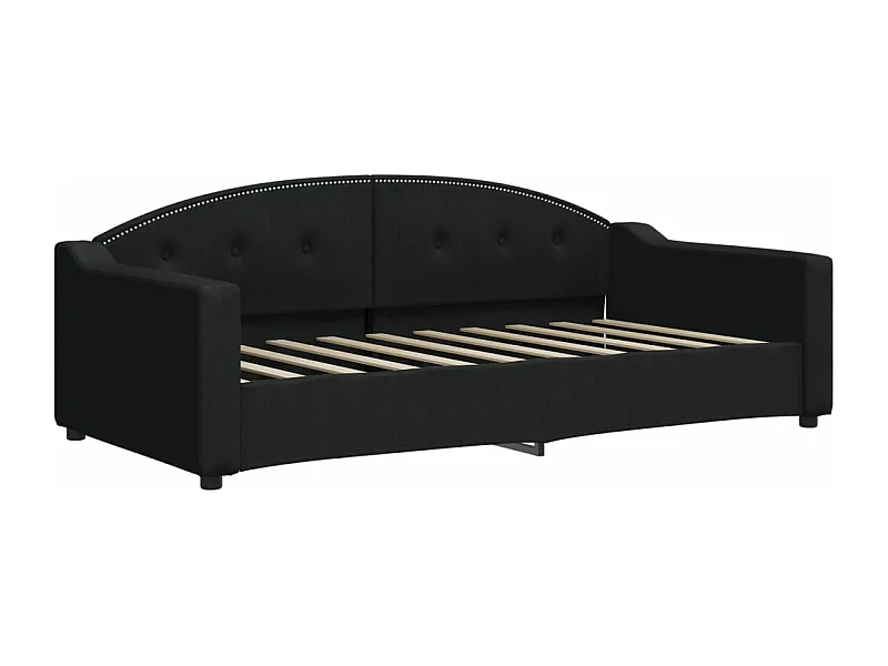 Sofá-cama 90x190 cm tecido preto