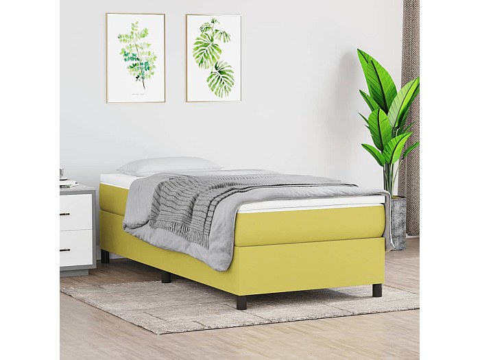 BERTA - Base imbottita in bouclé grigio chiaro per materassi 200x207cm