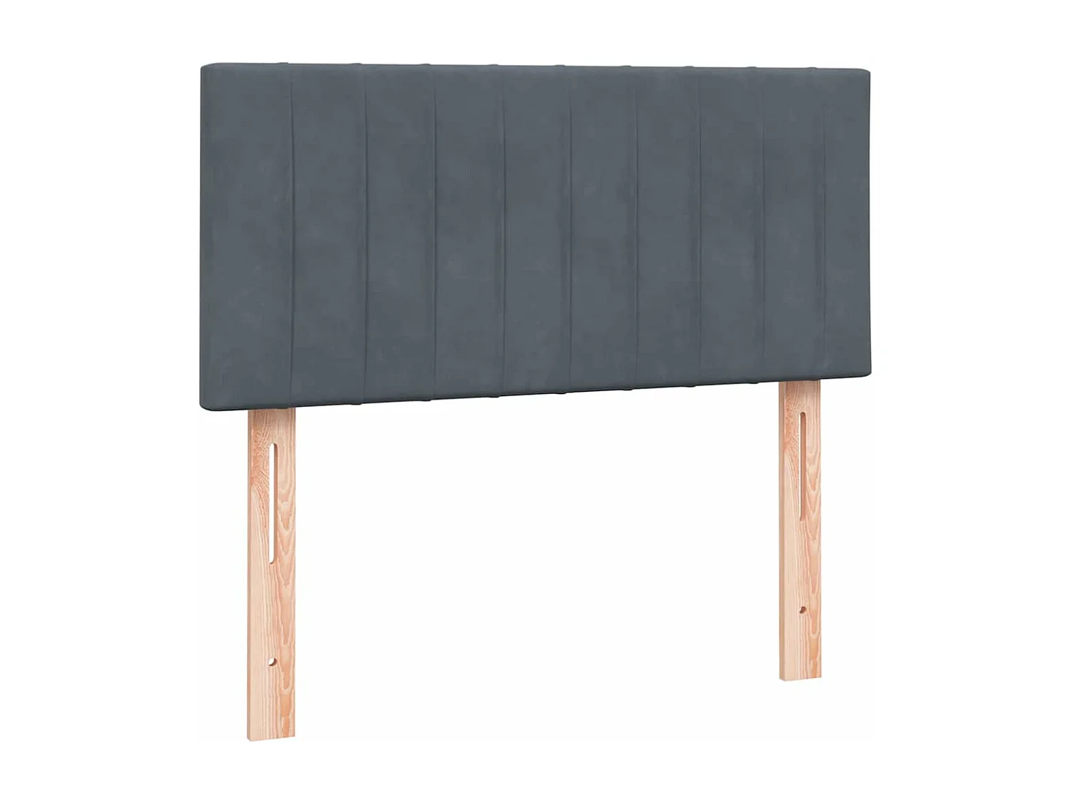 Boxspring met matras fluweel donkergrijs 90x210 cm