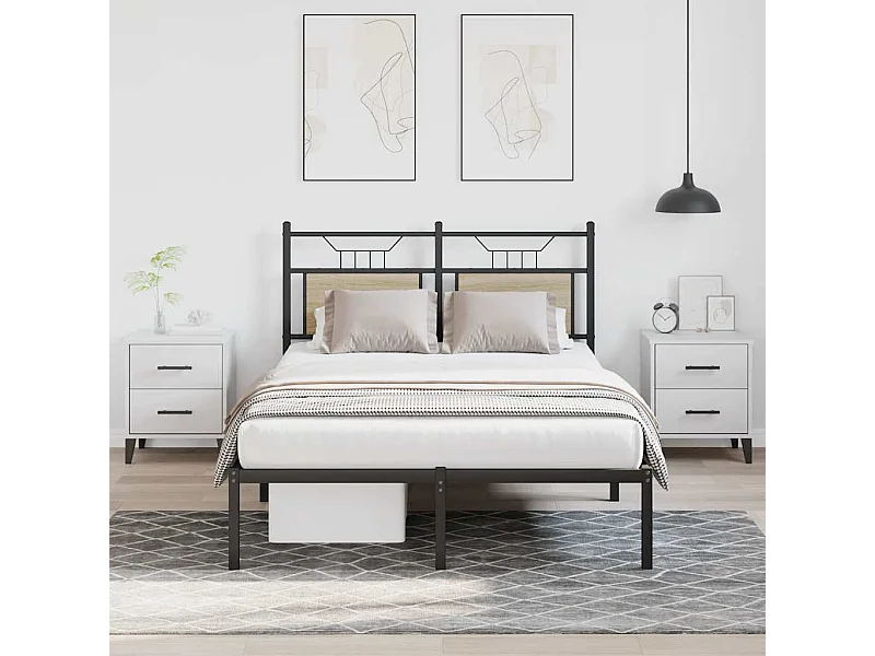 Cadre de lit sans matelas chêne sonoma 120x200 cm