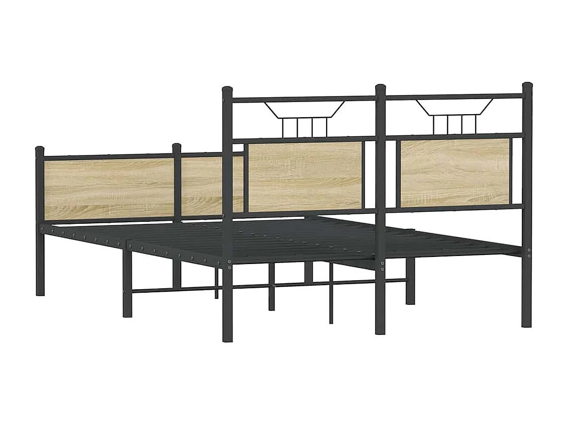 Cadre de lit sans matelas chêne sonoma 120x200 cm