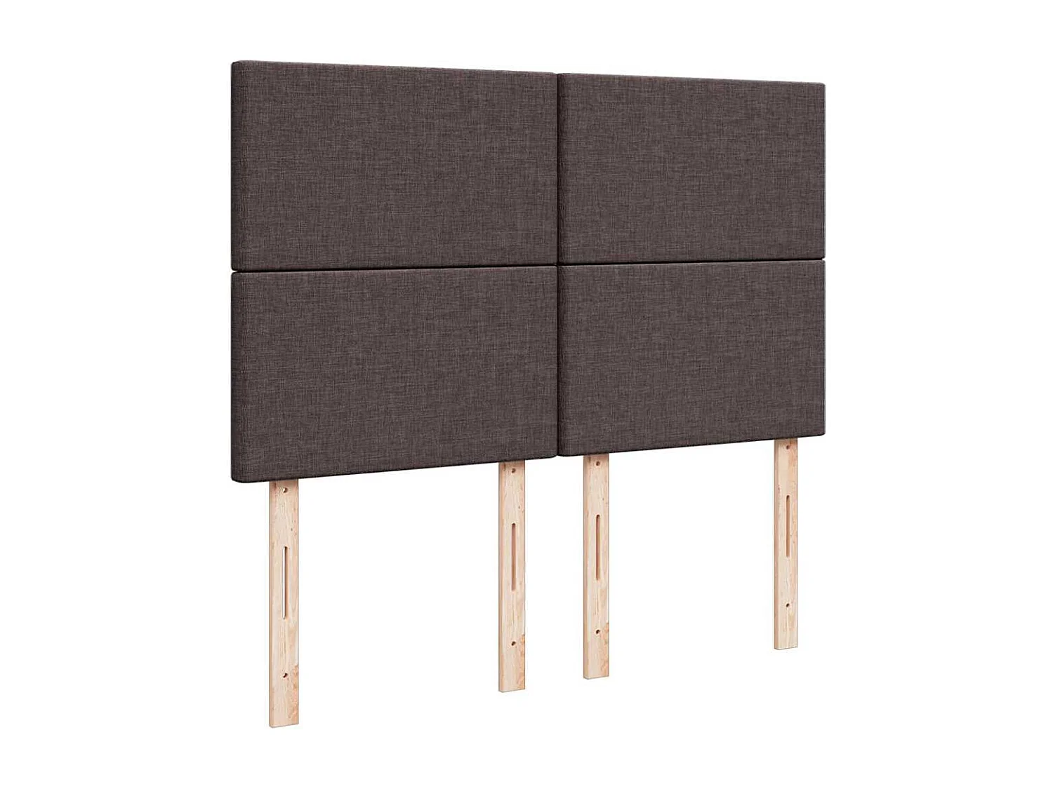 Estructura cama otomana colchón tela marrón oscuro 140x190cm