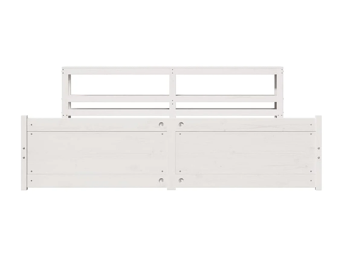 Bedframe met hoofdeinde zonder matras 180x200 cm wit