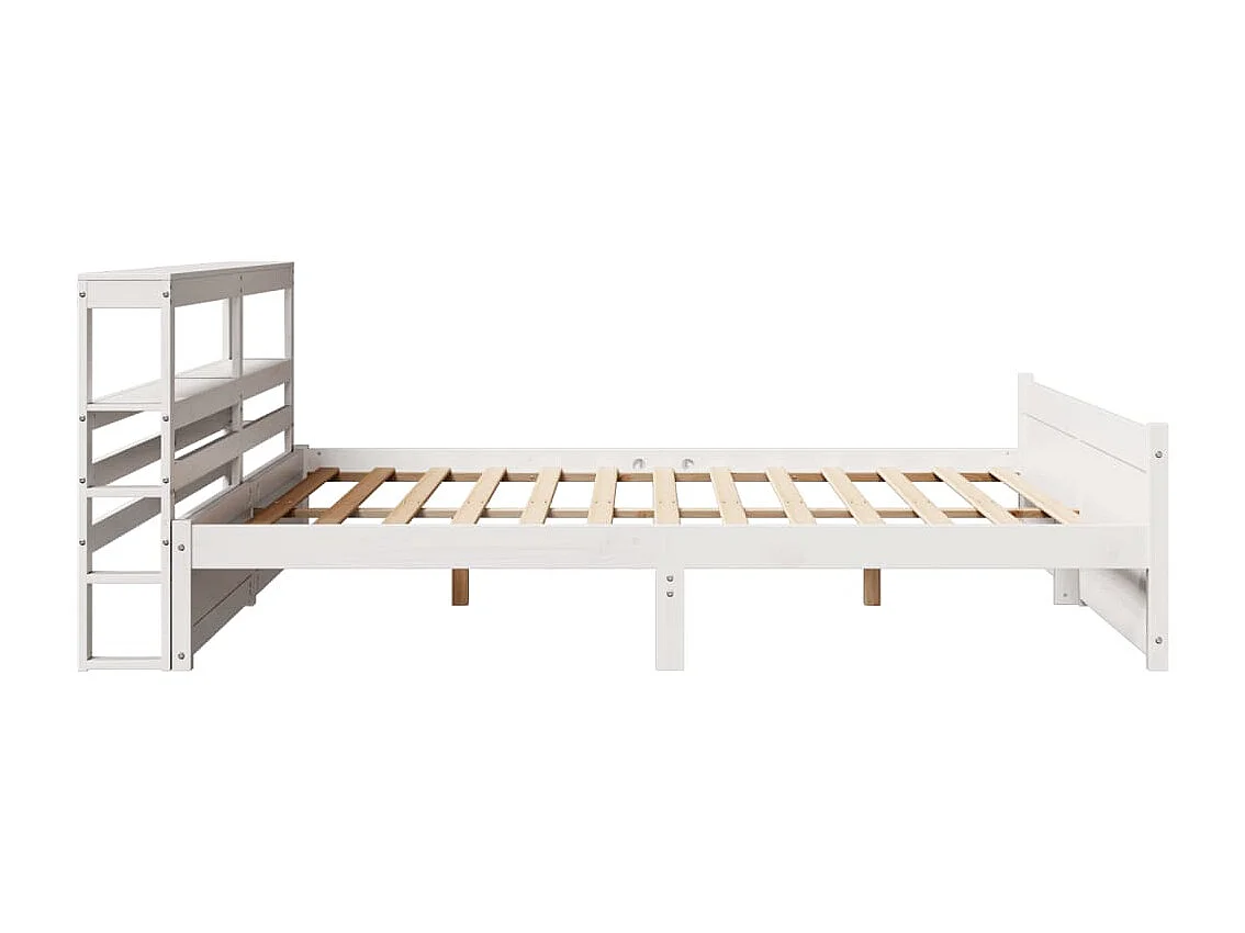Bedframe met hoofdeinde zonder matras 180x200 cm wit