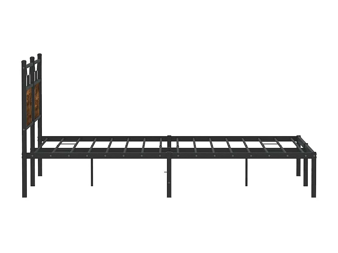 Estructura de cama sin colchón madera roble ahumado 140x200 cm
