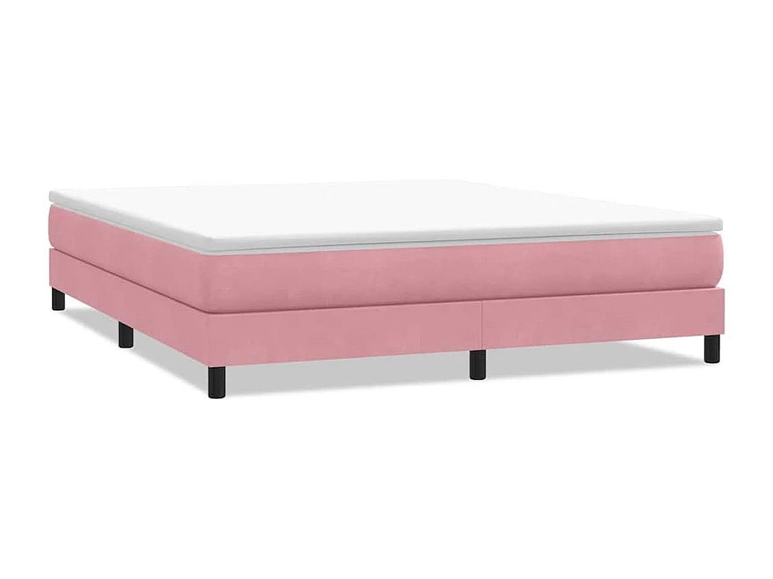 Boxspringbed zonder matras 180x220 cm fluweel roze