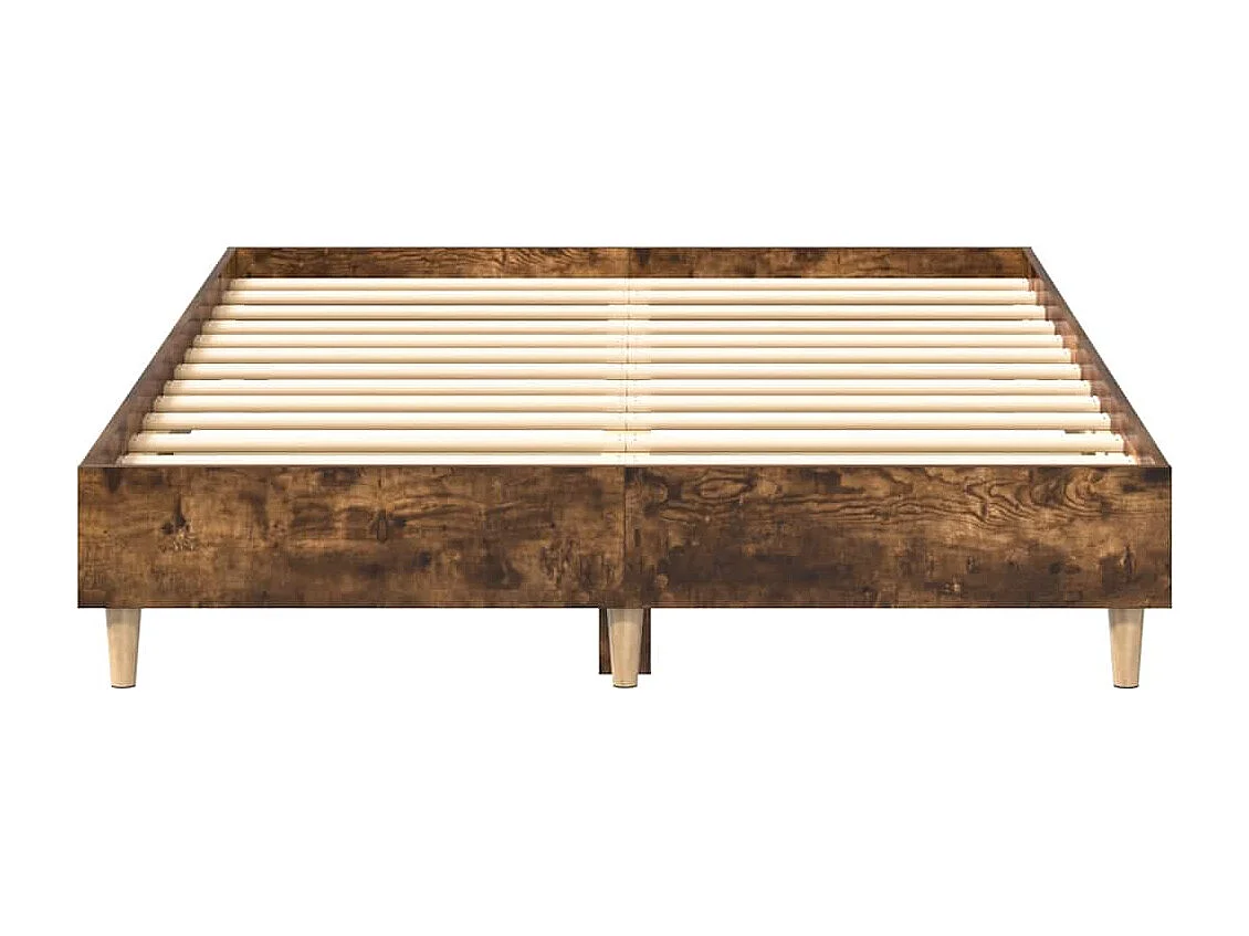 Cadre de lit sans matelas chêne fumé 120x190 cm bois ingénierie