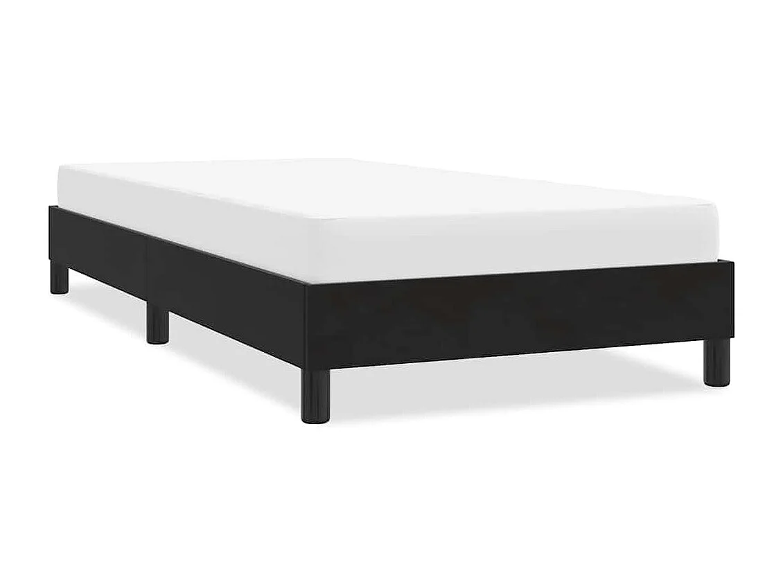 Estructura de cama sin colchón terciopelo negro 90x210 cm