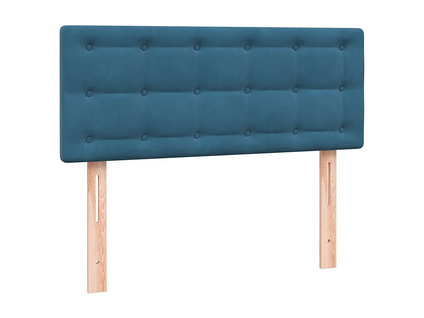 Sommier à lattes de lit et matelas bleu foncé 120x210cm velours