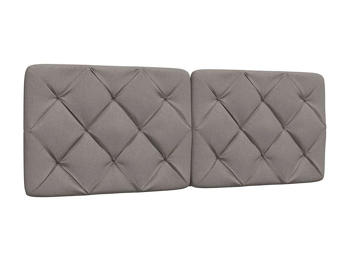 Cama sem colchão 140x190 cm tecido castanho-acinzentado