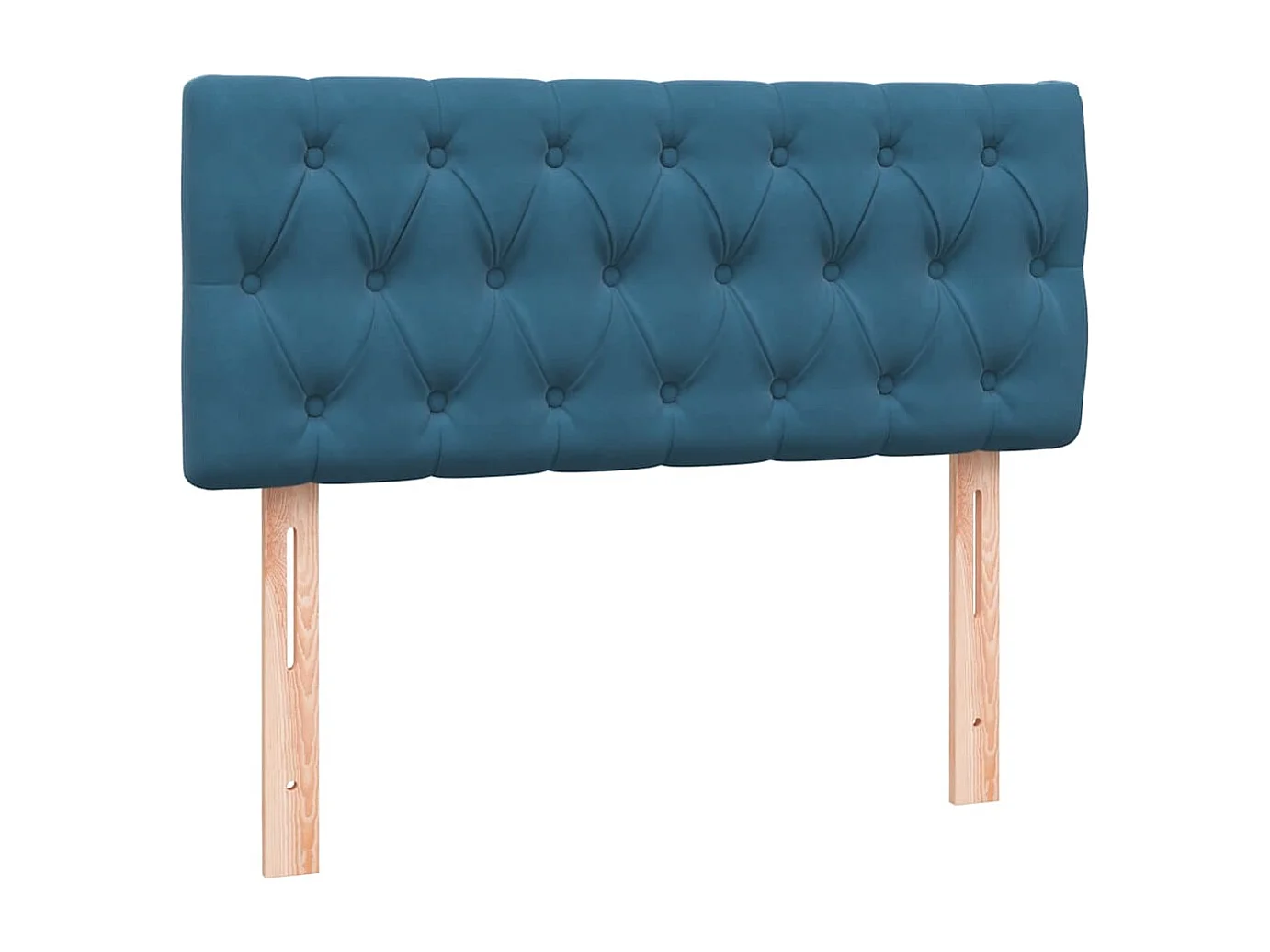 Sommier à lattes de lit et matelas bleu foncé 120x210cm velours