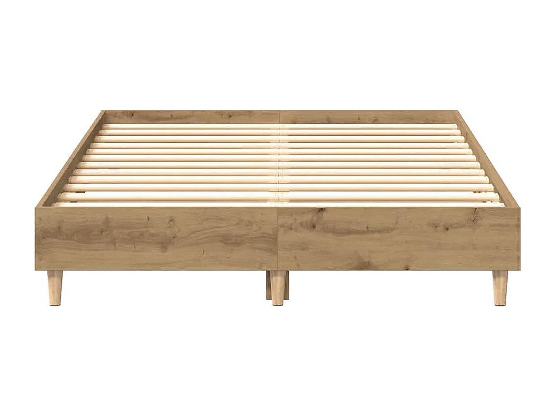 Bedframe zonder matras spaanplaat ambachtelijk eikenkleurig