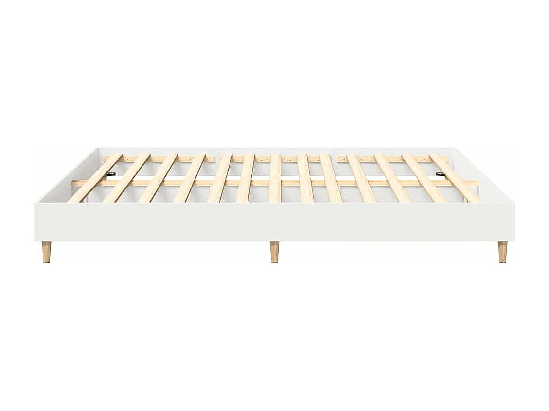 Cadre de lit sans matelas blanc 200x200 cm bois d'ingénierie