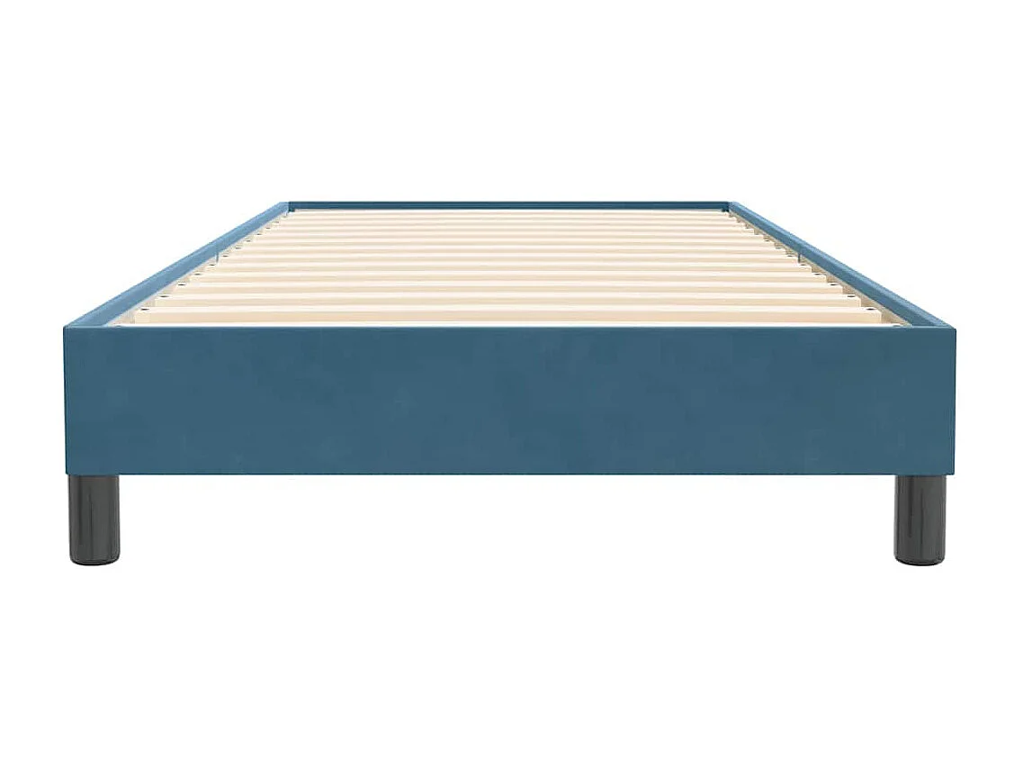 Boxspring zonder matras fluweel donkerblauw 80x220 cm