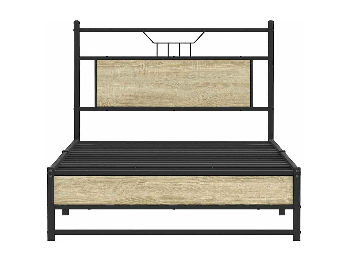 Cadre de lit sans matelas chêne sonoma 107x203 cm