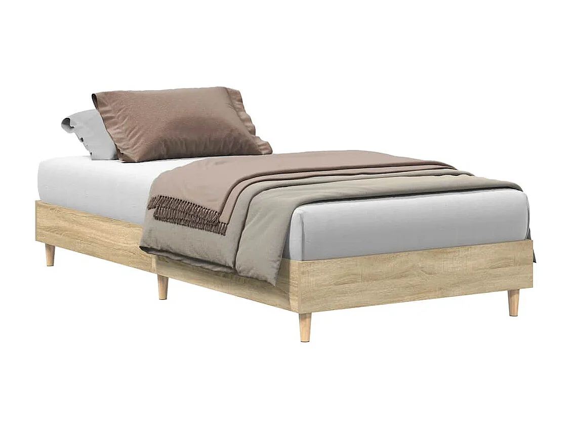 Cadre de lit sans matelas chêne sonoma 90x190 cm