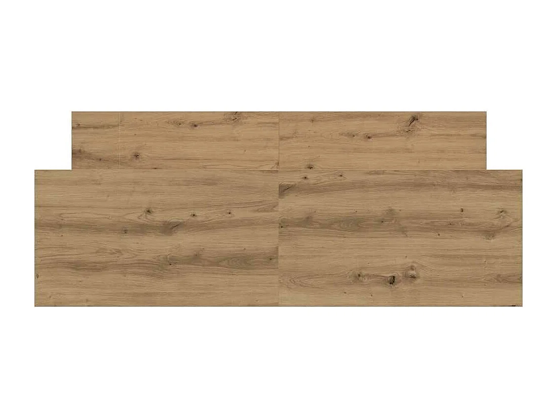 Cadre de lit sans matelas chêne artisanal 135x190 cm