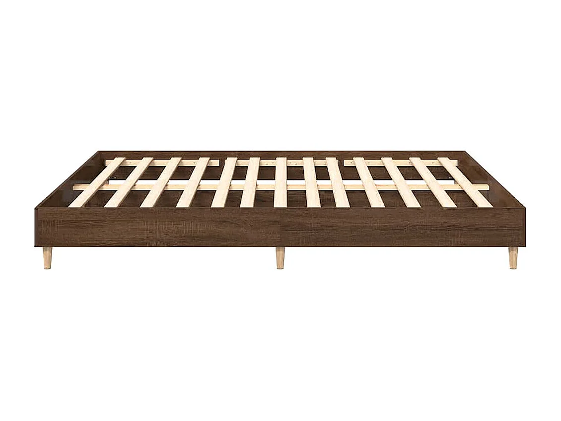 Bedframe zonder matras bewerkt hout bruin eikenkleur 160x200 cm
