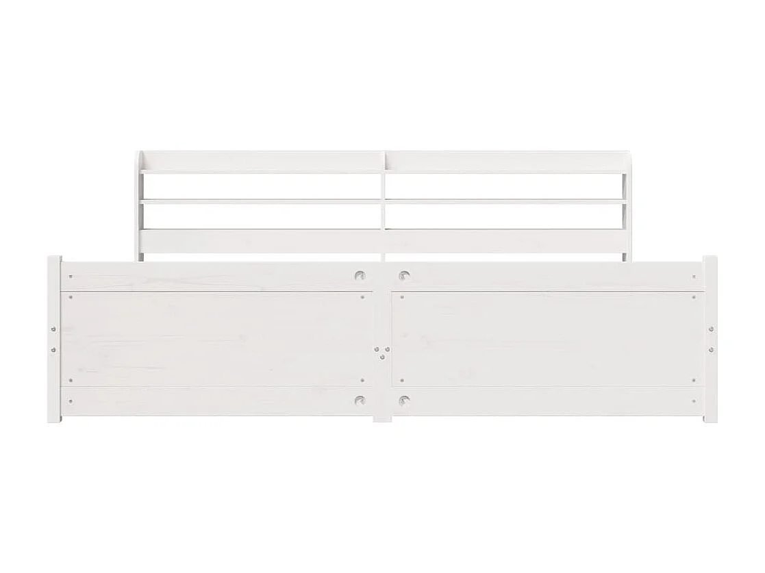 Bedframe met hoofdeinde zonder matras 200x200 cm wit