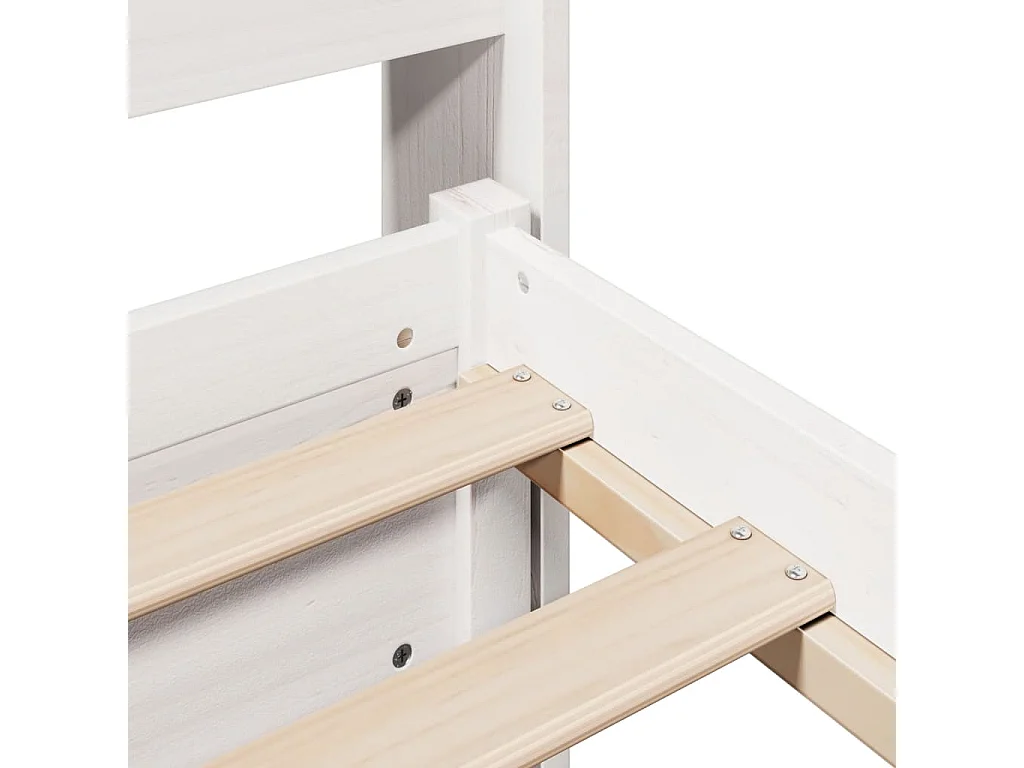 Bedframe met hoofdeinde zonder matras 200x200 cm wit