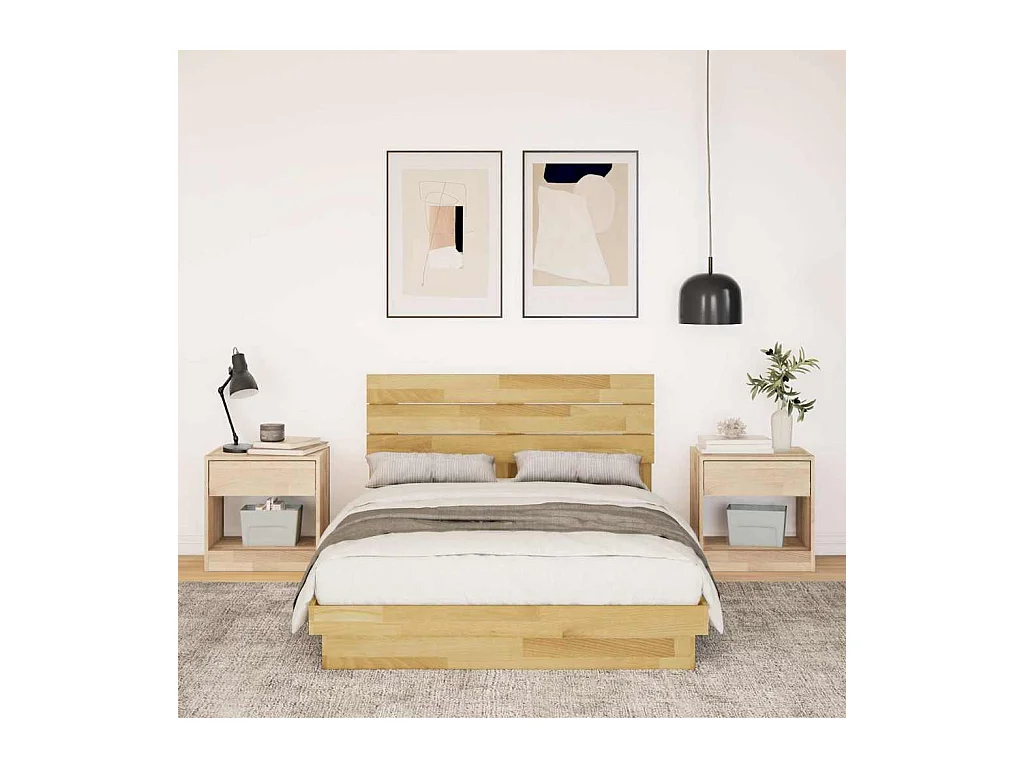 Cadre de lit avec tête de lit sans matelas 120x190 cm