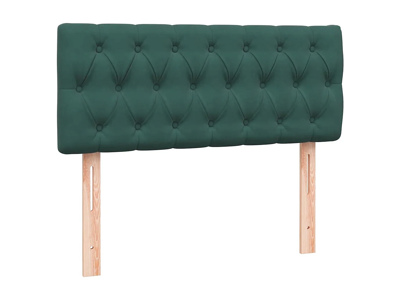 Cama box spring con colchón terciopelo verde oscuro 120x220 cm