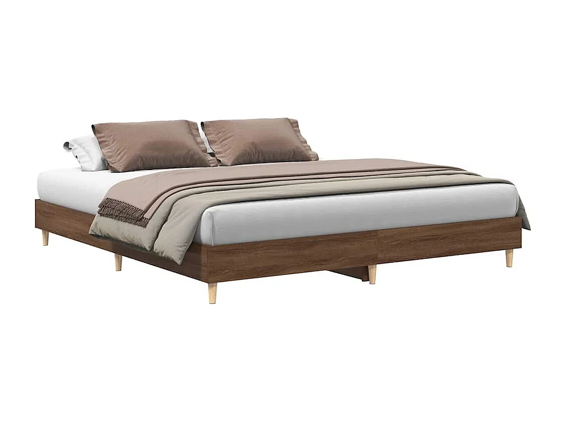 Cadre de lit sans matelas chêne marron 200x200 cm