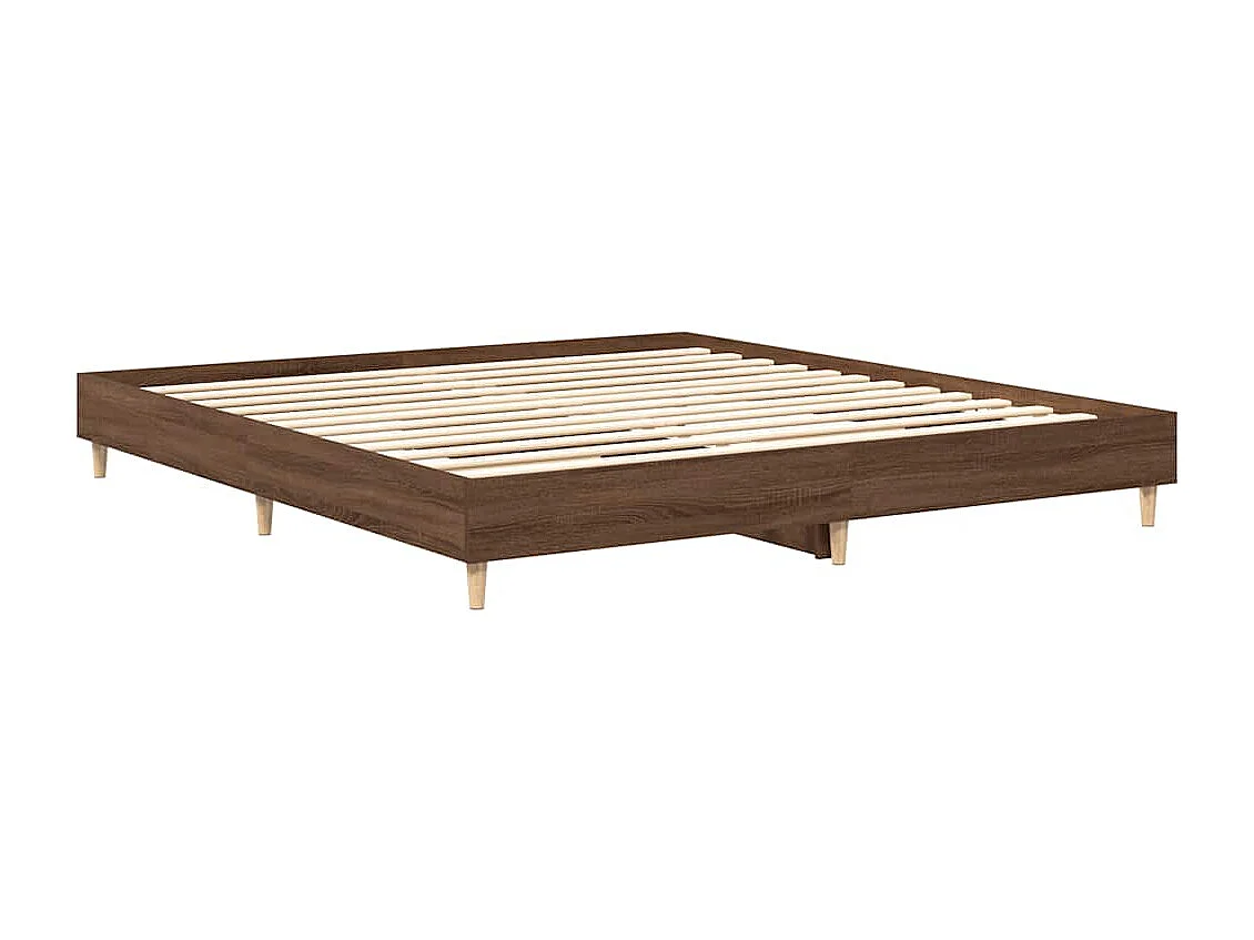 Cadre de lit sans matelas chêne marron 200x200 cm