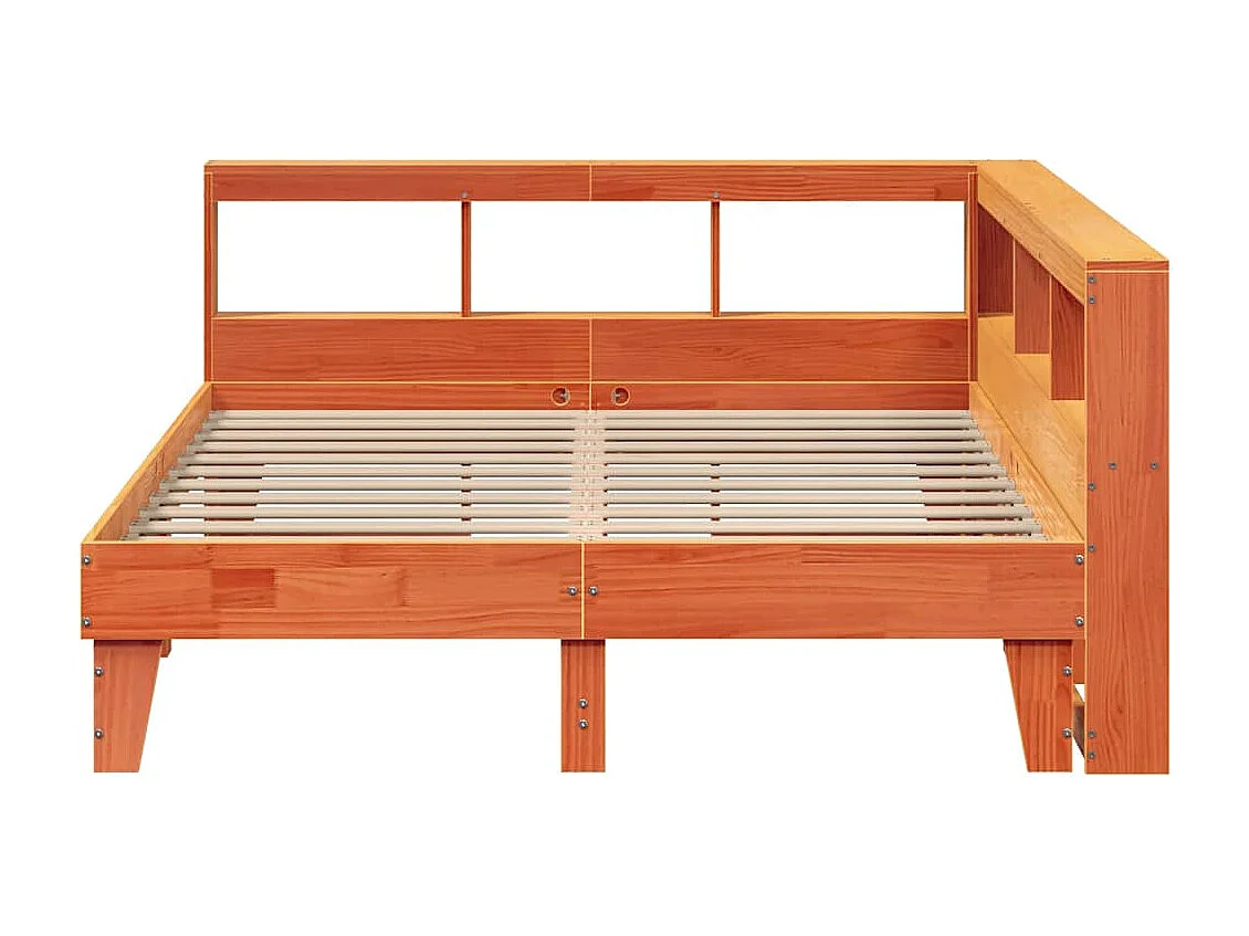 Cama com estante sem colchão 140x200 cm pinho maciço