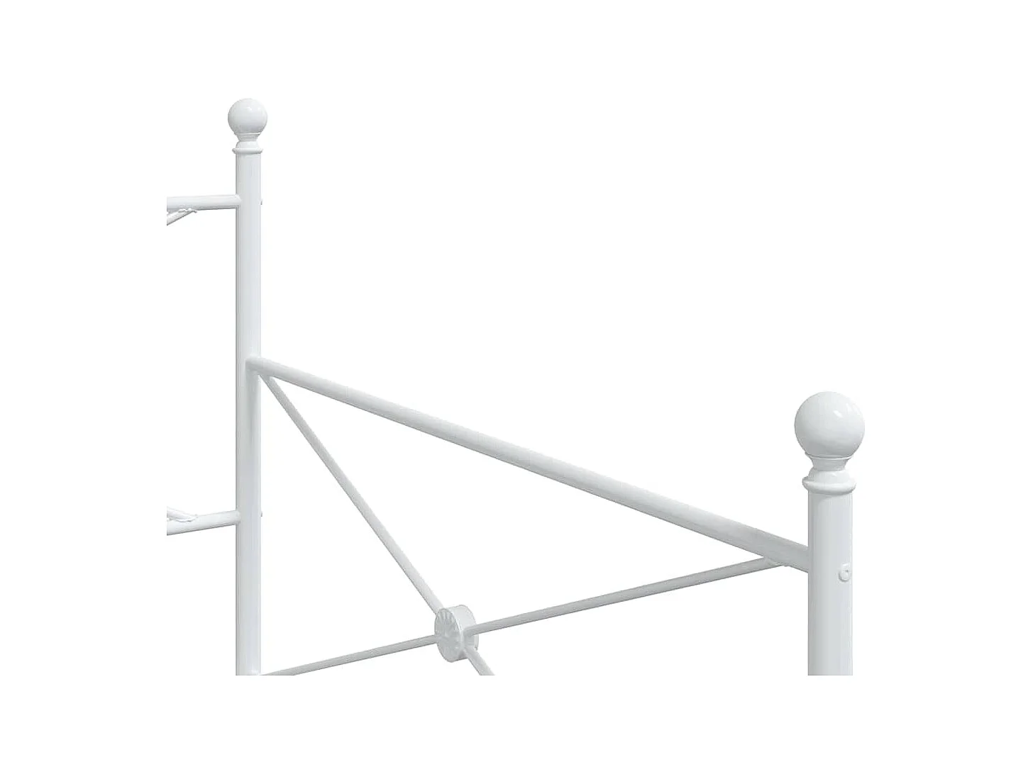 Lit de repos sans matelas blanc 100x200 cm acier