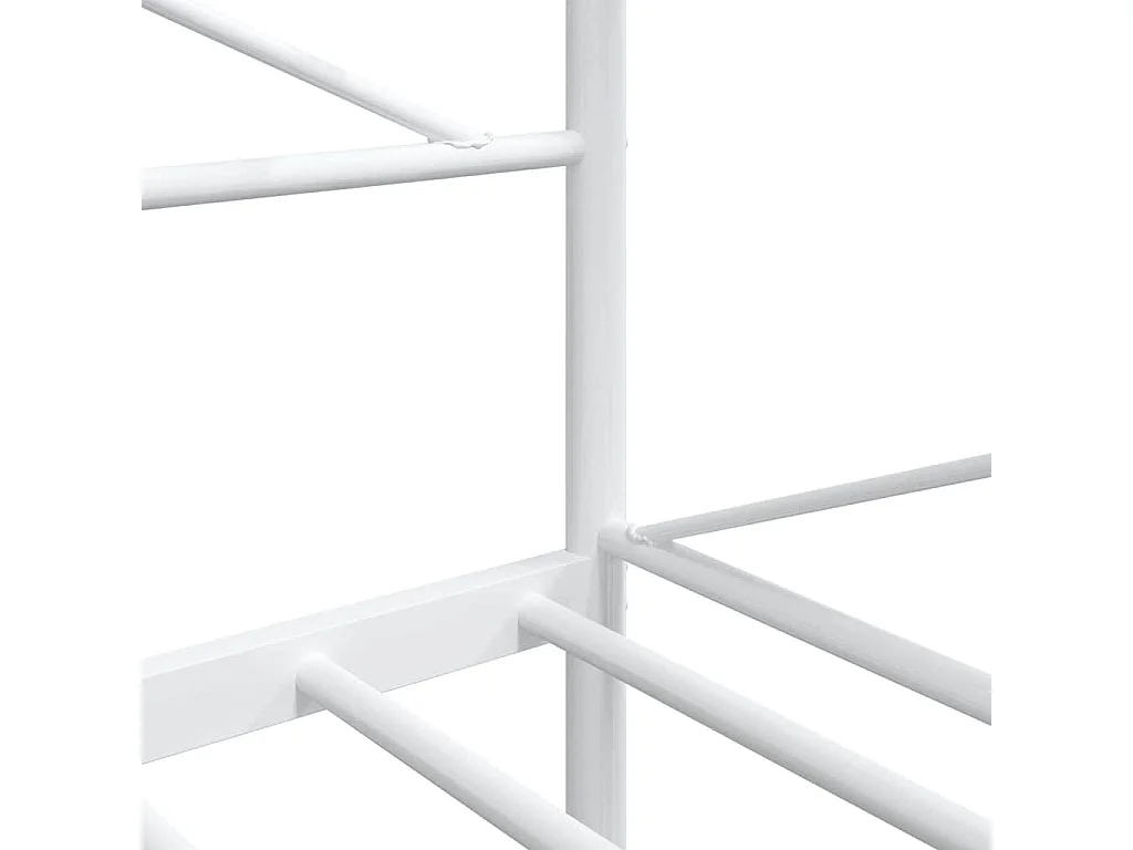 Lit de repos sans matelas blanc 100x200 cm acier