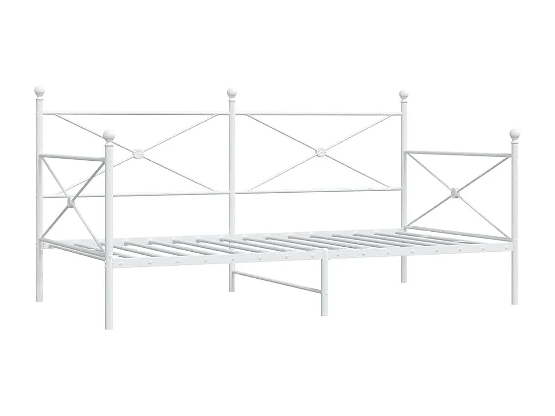 Slaapbank zonder matras 100x200 cm staal wit