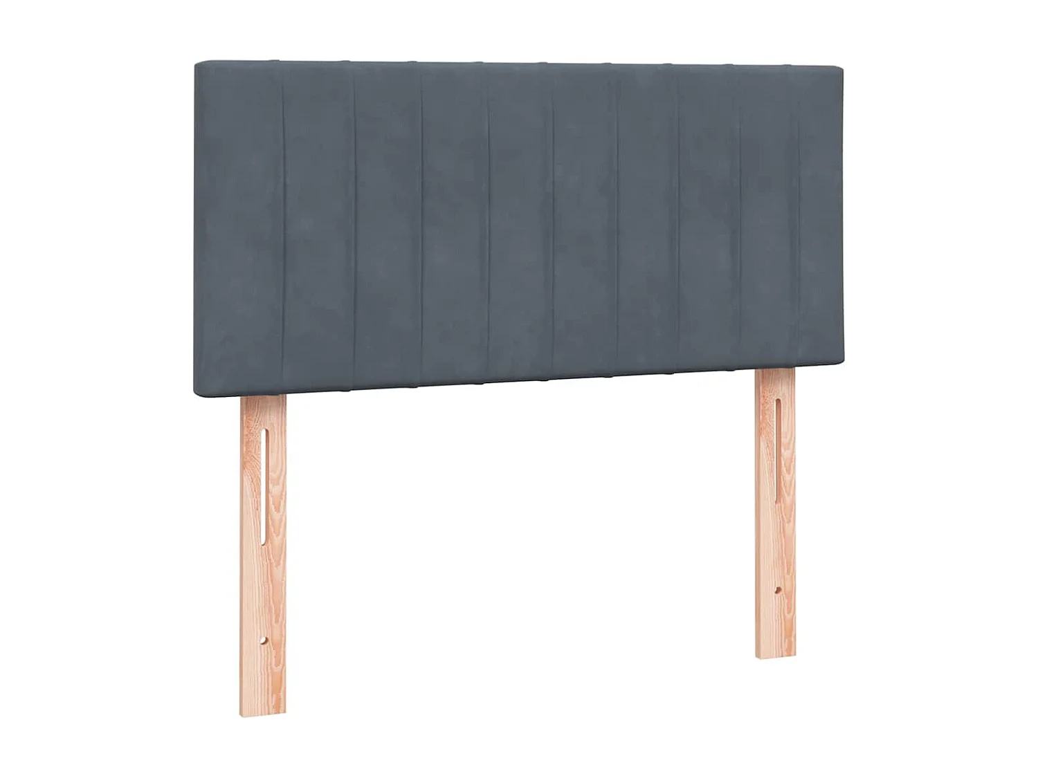 Sommier à lattes de lit et matelas gris foncé 90x220 cm velours