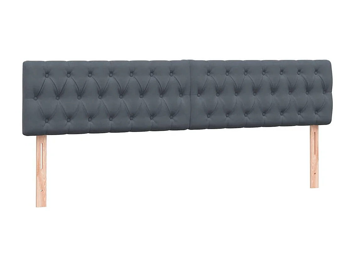 Cama com molas colchão 200x210 cm veludo cinzento-escuro