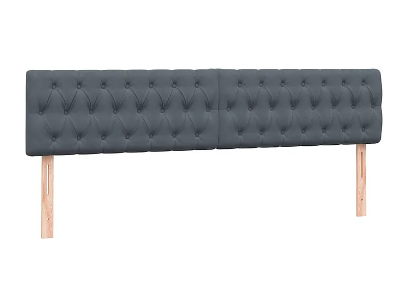 Cama com molas colchão 200x210 cm veludo cinzento-escuro