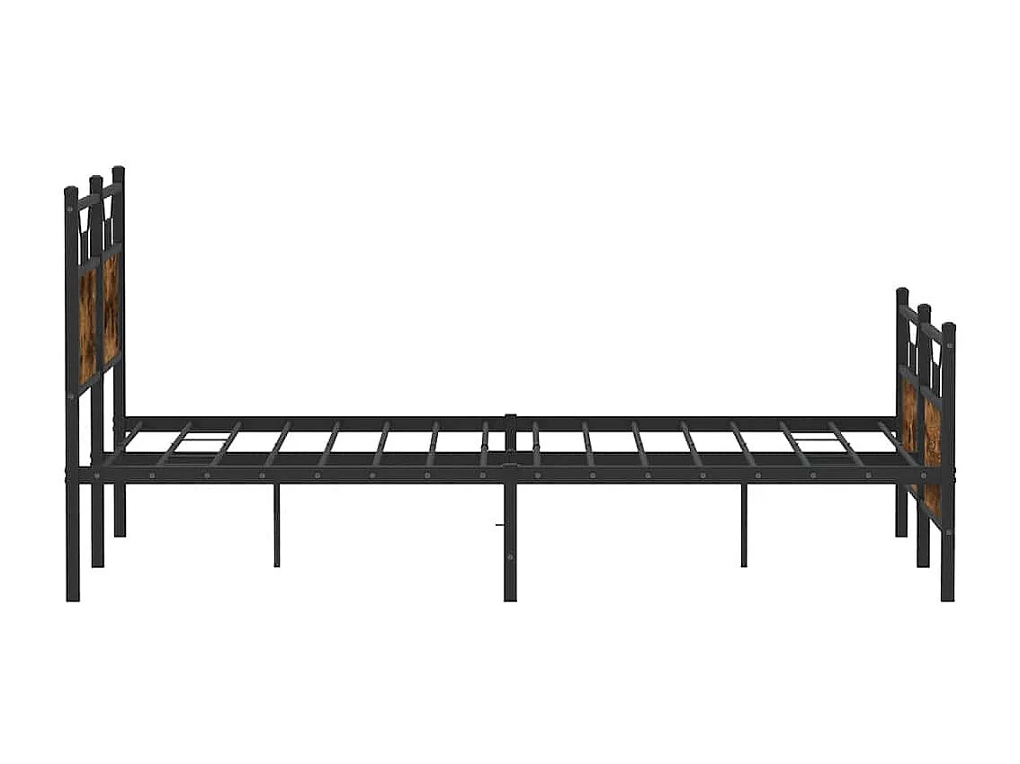 Cadre de lit sans matelas chêne fumé 140x200 cm bois ingénierie