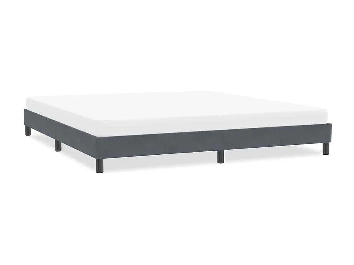 Bedframe zonder matras 200x210 cm fluweel donkergrijs