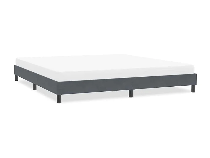 Bedframe zonder matras 200x210 cm fluweel donkergrijs