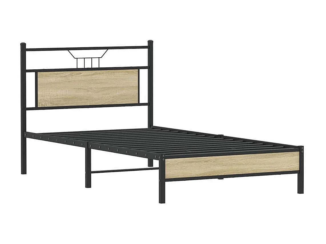 Cadre de lit sans matelas chêne sonoma 100x200 cm