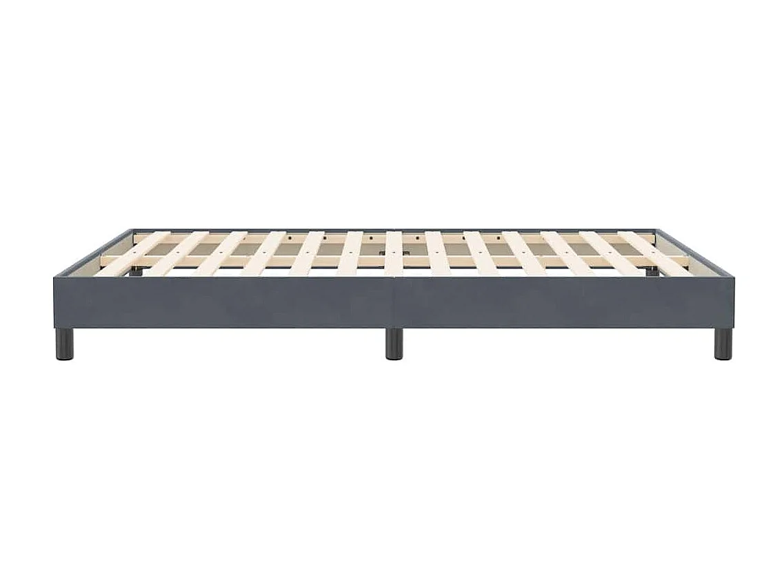 Sommier à lattes de lit sans matelas gris foncé 160x210 cm
