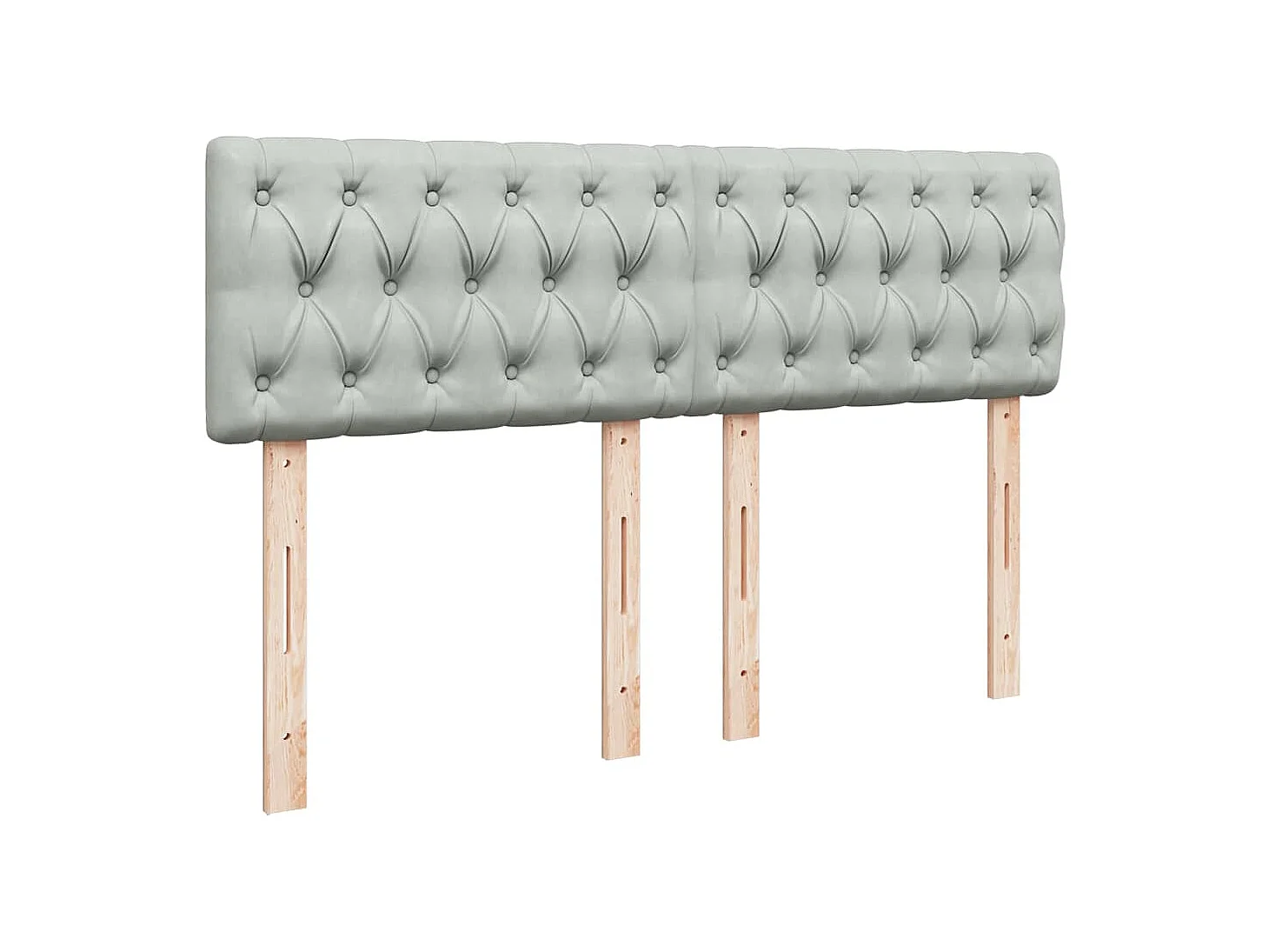 Estructura cama otomana colchón terciopelo gris claro 140x190cm