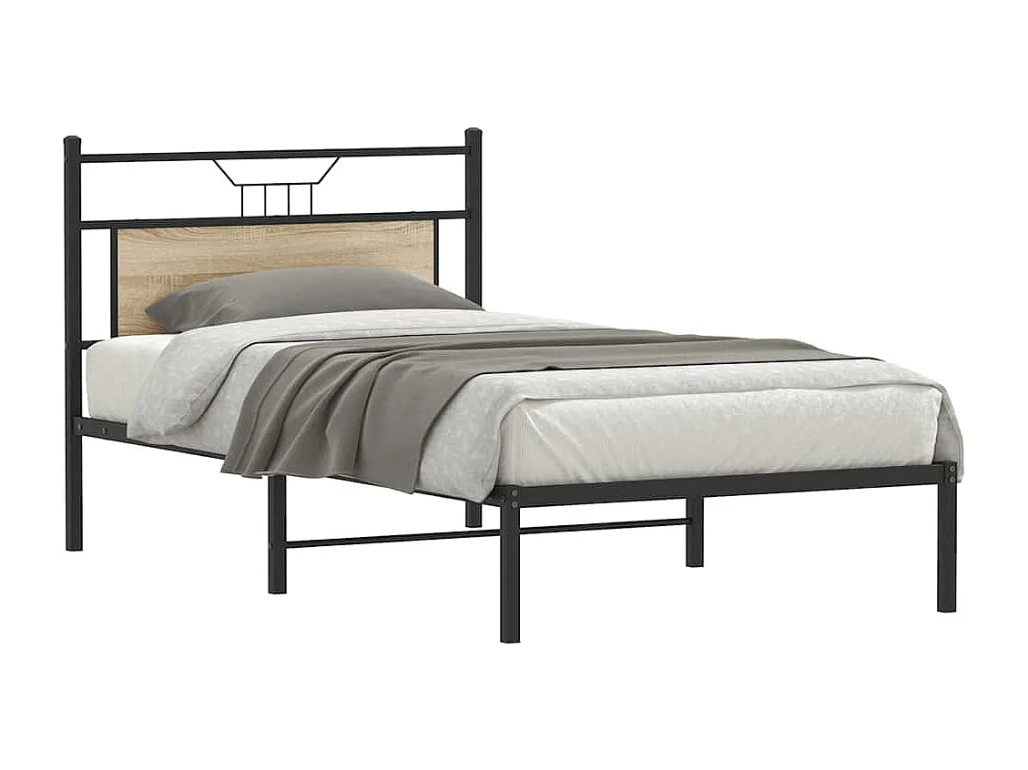 Cadre de lit sans matelas chêne sonoma 100x200 cm