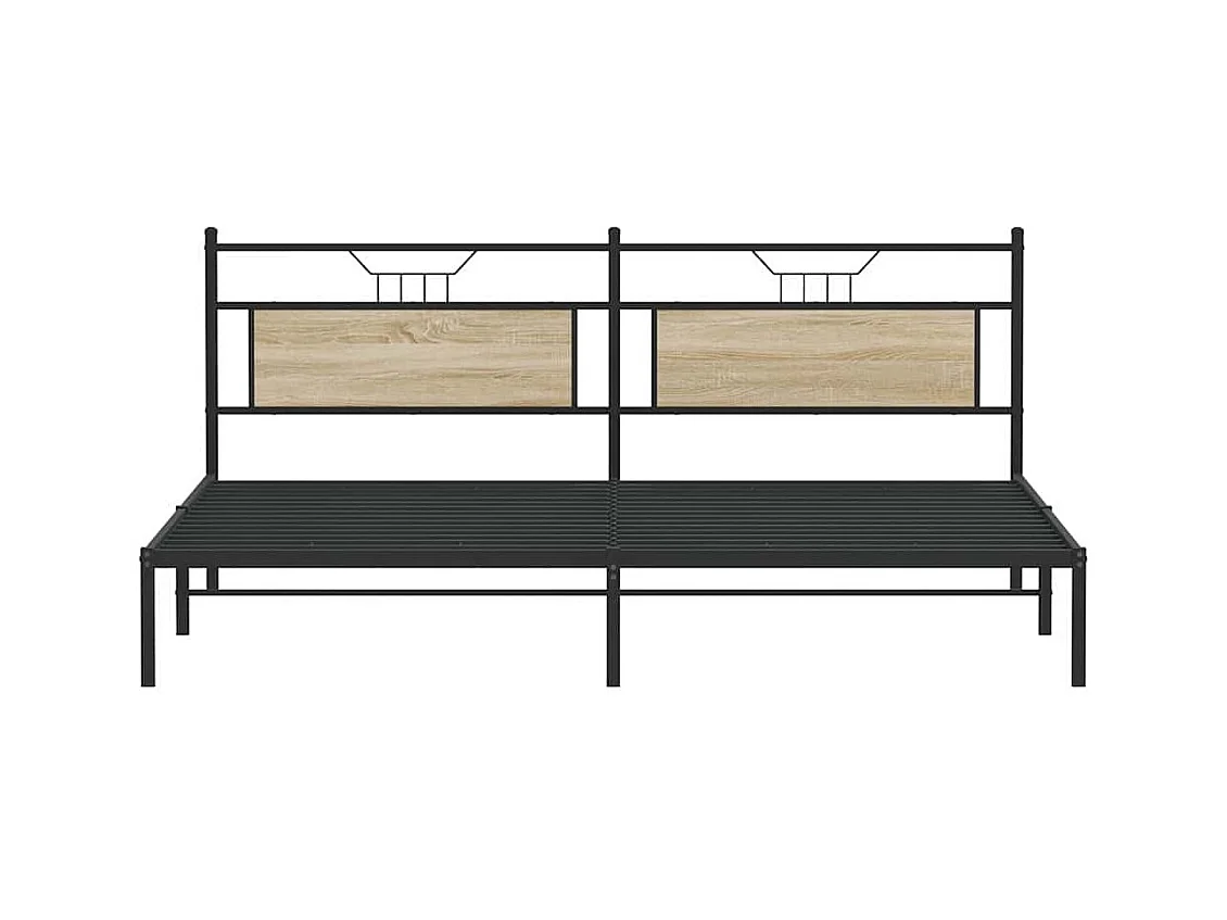 Estrutura de cama sem colchão 193x203 cm carvalho sonoma